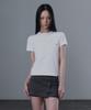 Geulouhaideu Hilden Cutout Studded Short Sleeve T-Shirt_Ivory