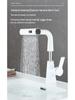 White Pull-Out Faucet Washbasin with Hot & Cold Single Hole Vanity Countertop