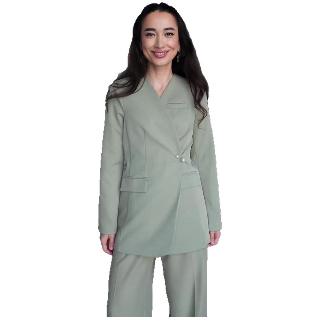 2025 Autumn Buttoned Suit Jacket & Trousers Set for Women