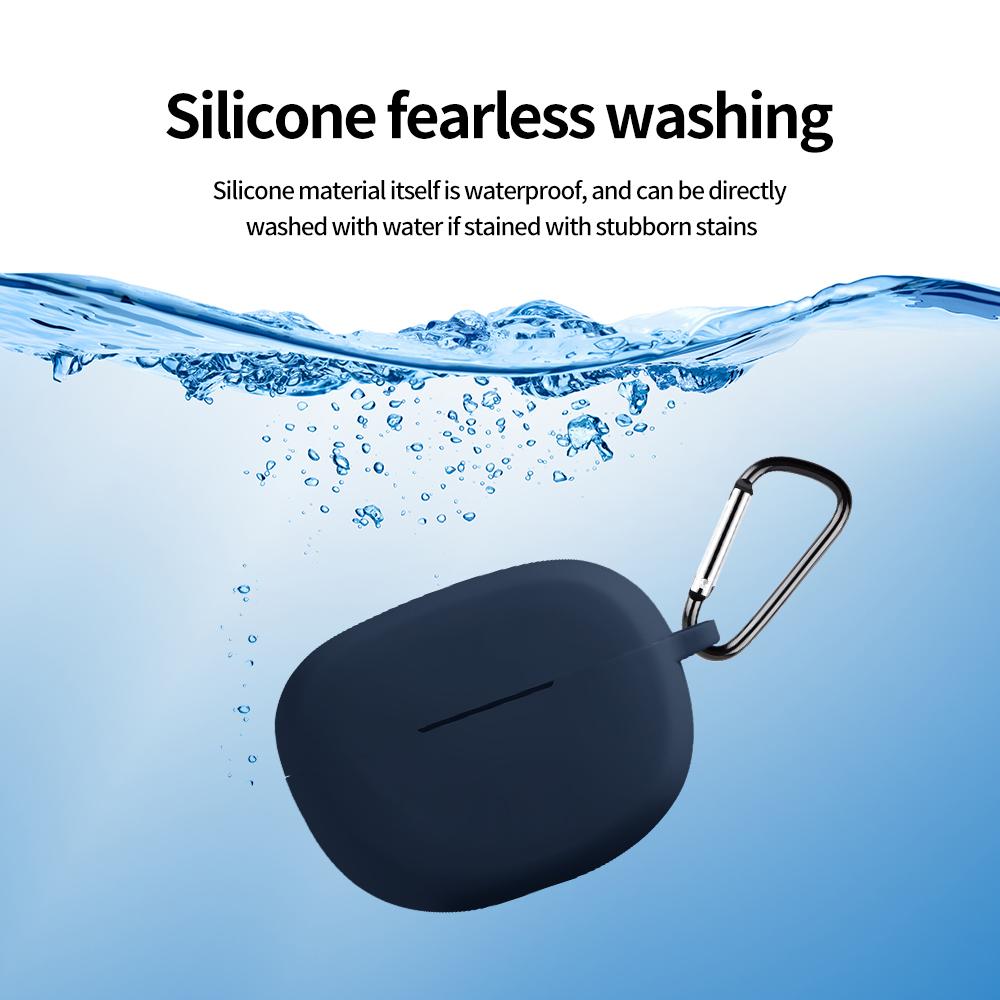 For Bose Ultra Open Earbuds Silicone Case Wireless Earphone Anti-Scratch Protective Cover with Carabiner