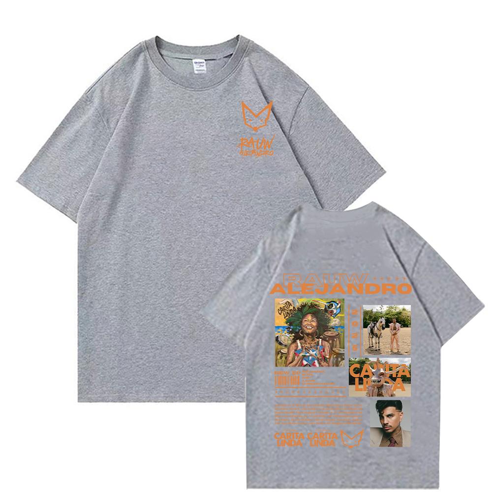 Rauw Alejandro Carita Linda New Album T-shirts  Men/Women Aesthetic Hip Hop Vintage Tops Casual Cotton Tees New Versatile Shirts