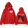 Singer De La Rose New Album Tour Graphic Zip Up Hoodies Men Women  Loose Long Sleeve Zipper Sweatshirts