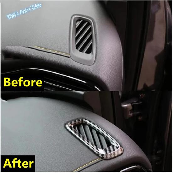 Carbon Fiber Dashboard AC Air Conditioning Outlet Vents Frame Cover Trim For GAC Trumpchi Empow - 2025 Interior Accessories