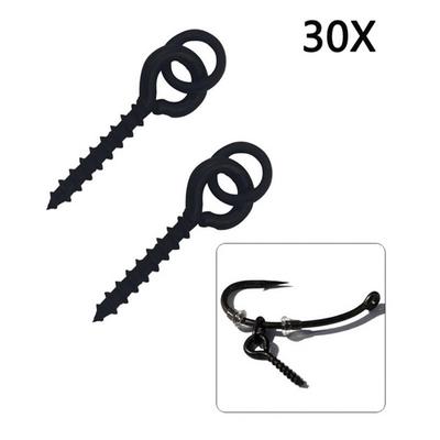 50pcs Carp Fishing Boilie Screw With Solid Ring Bait Tool Chod