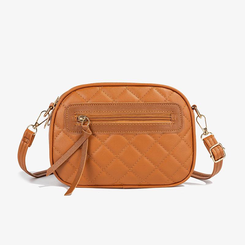 

Классическая вышитая ромбами маленькая квадратная сумка Модная универсальная женская сумка Маленькая квадратная сумка Хранение на молнии Сумка для мелочи