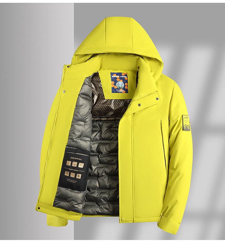 Men's Winter Ski Suit: Cotton-Padded Thickened Wool Jacket for Outdoor & Casual Use