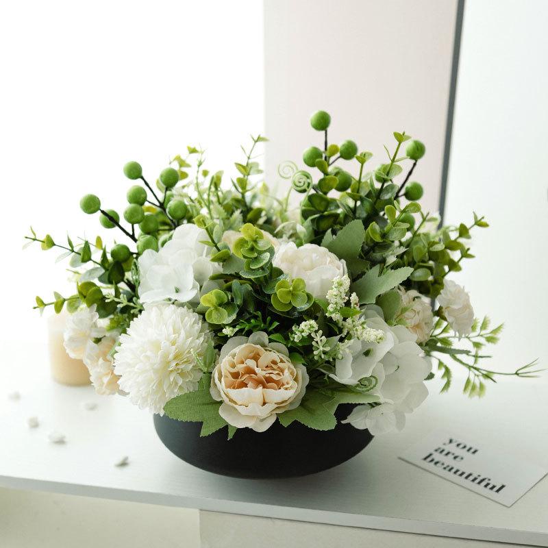 Nordic Modern Faux Flower Bouquet for Indoor Living Room or Dining Table Decor