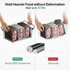 3pcs/set Foldable Handle Fridge Storage Basket Kitchen Racks Organizer  Frozen Food Storage