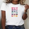 Spot Damen Sommer T-Shirt Bedruckt Mode Lässig Süß Kurzarm Damen Augen Aufdruck Kurzarm T-Shirt
