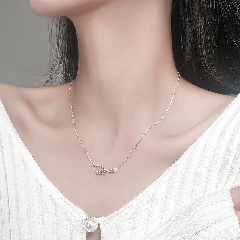 Niche High-End 925 Sterling Silver Irregular Rose Gold Clavicle Necklace for Women - Light Luxury 2020 Style