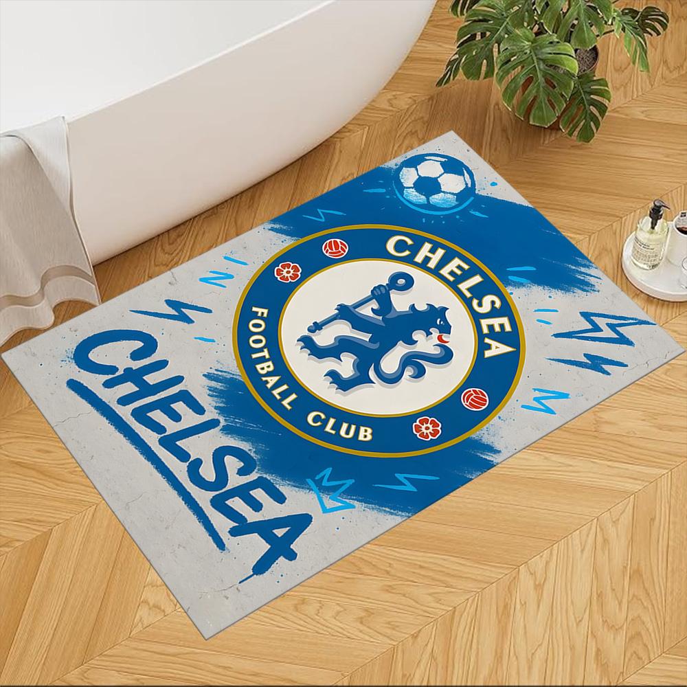 Chelsea Football Club Pride Washable Door Mat Soft Plush Stain-resistant Surface Doormat Elegant Luxury Rug Wedding Party Gift