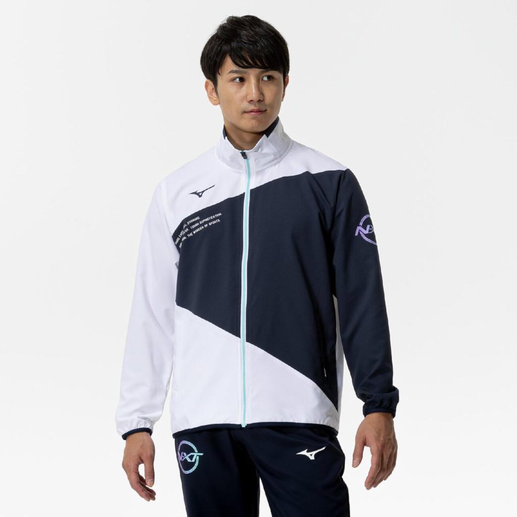 Training Wear Move Cross Jacket Sweat Absorbent Quick Drying Stretch Material 32JCC220 White [Mizuno] N-XT
