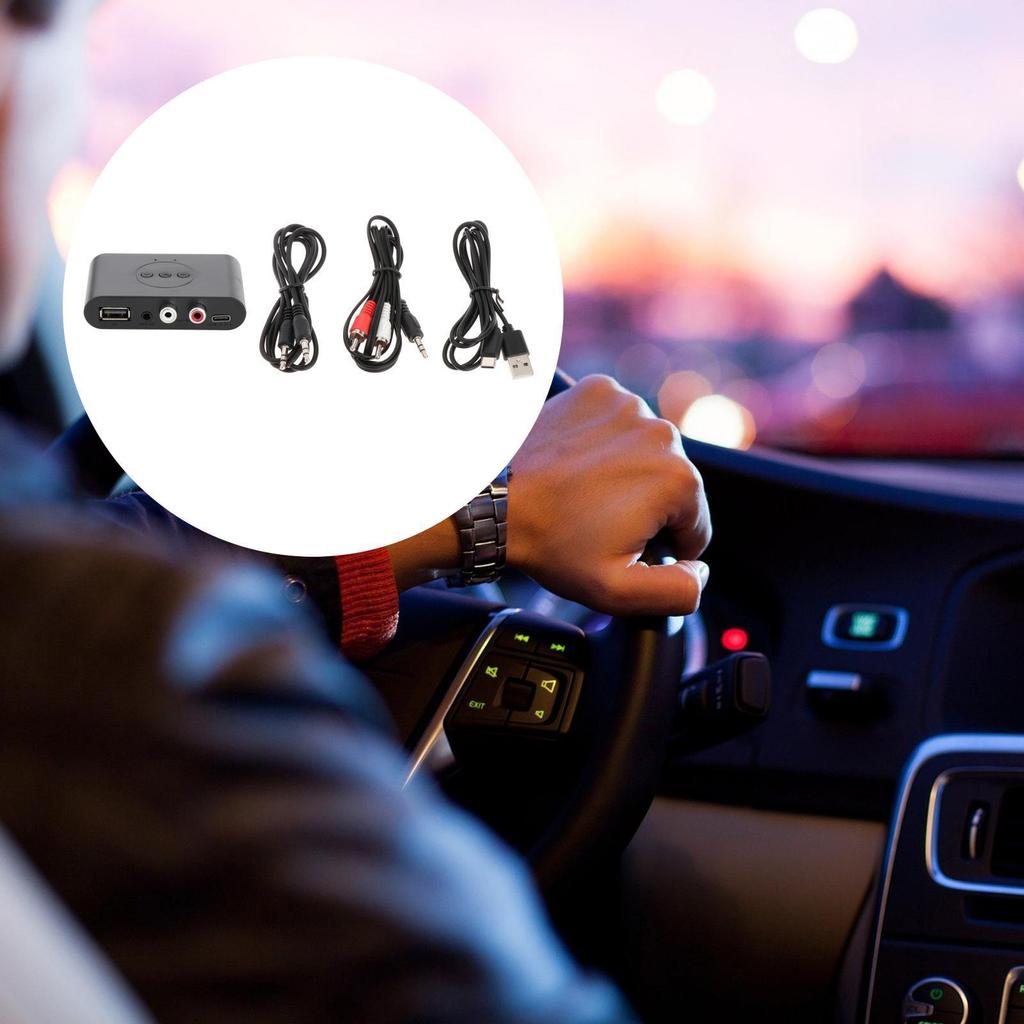 Portable Receiver Bluetooth 5.0 NFC Audio Adapter 3.5mm for Home Stereo