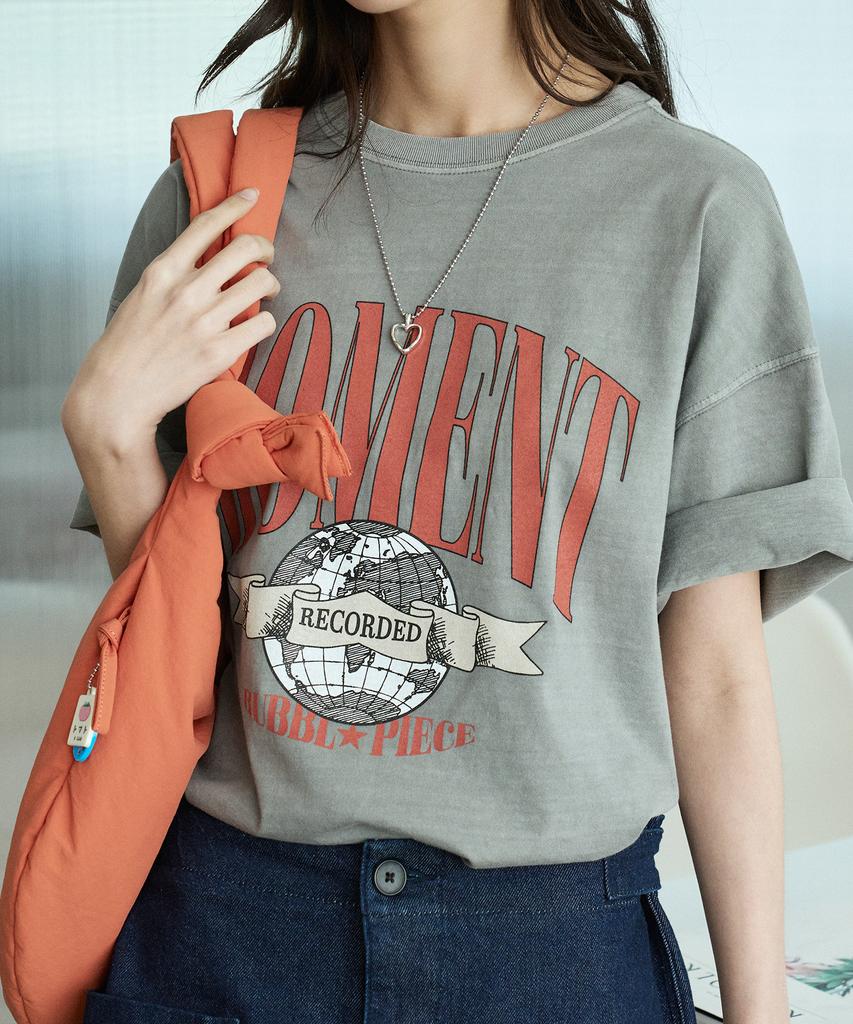 Beobeulpiseu [Unisex] Moment Pigment T-Shirt_Light Gray