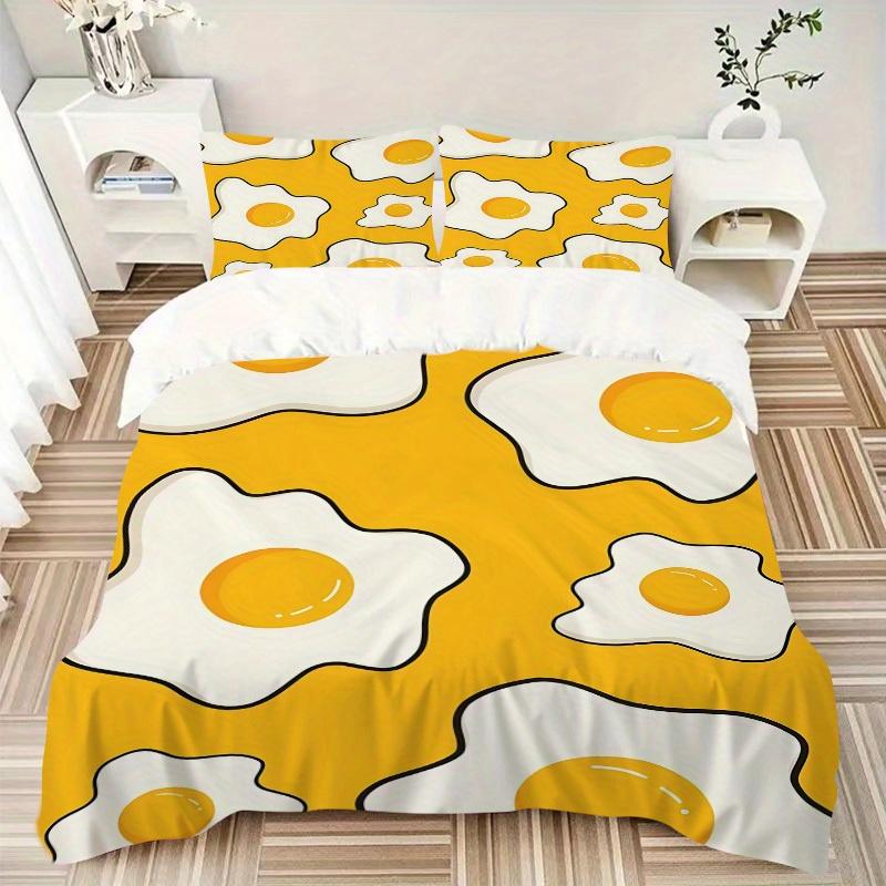 3pcs Eggs Bedding Set, Breathable And Soft, Suitable for All Seasons Machine Washable, Suitable for Bedroom Decoration,yy250822125