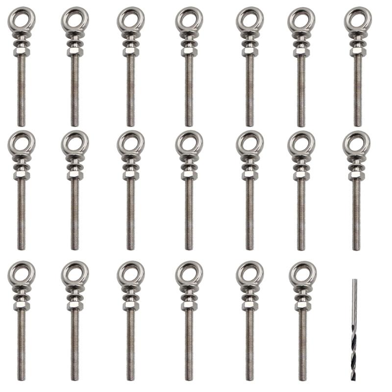

Heavy Duty Steel Eye Bolt Set Multipurpose Eye Bolts Lifting Eye Bolts Robusts Eye Bolts Simple Install for Lifting 1