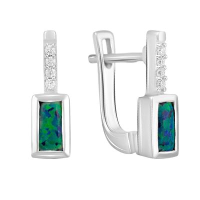 Silberohrringe mit Opal 0,37 ct (2125365)
