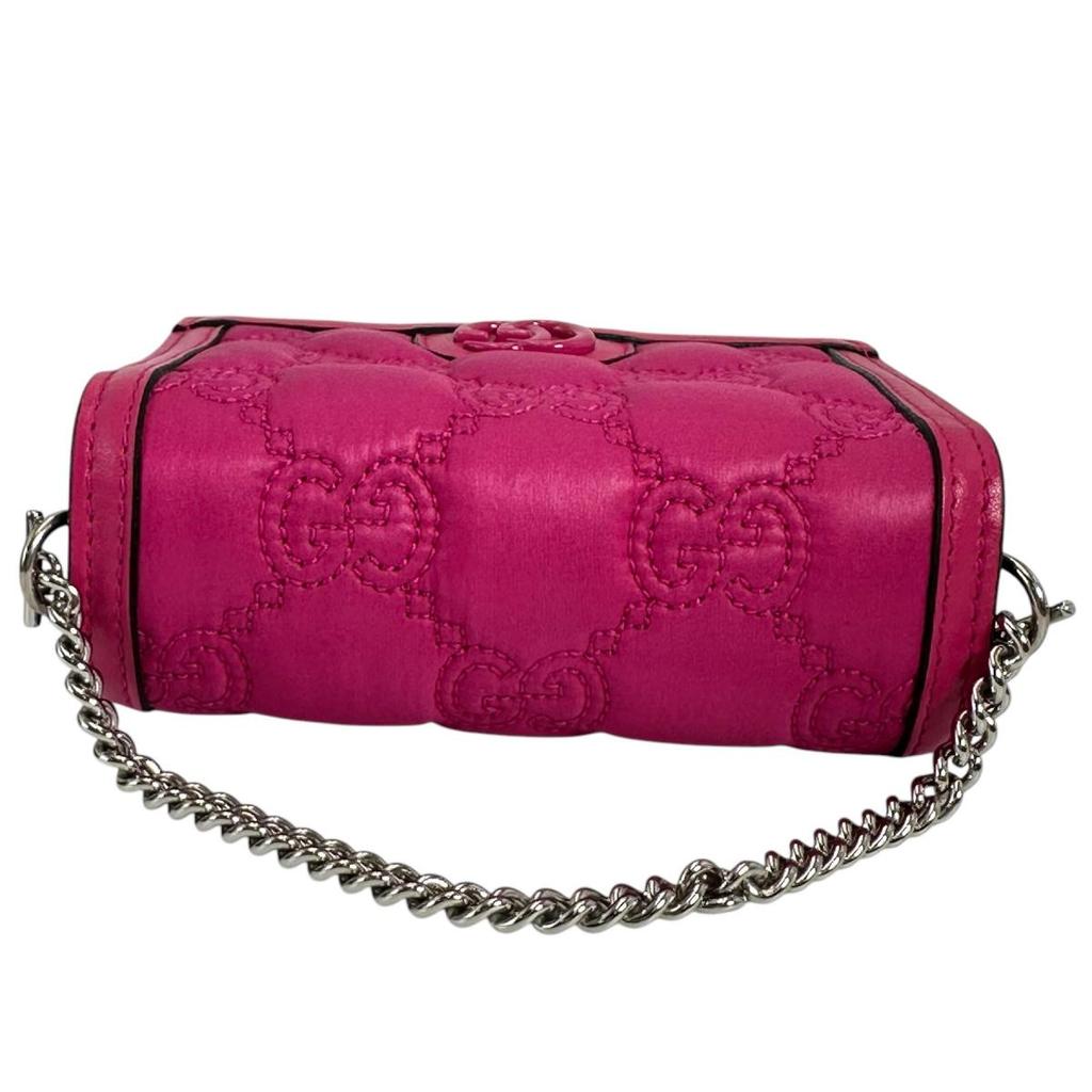 GUCCI 2WAY bag GG Mini Matelasse Handbag Handbag Nylon pink Women 723777 Used