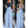 European and American Women Clothes Suspenders High Waist Sleeveless Casual Pants High Waisted Casual Pants