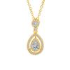 Luxury Fashion Jewelry Gilded Shape Pendant Necklace for Women Gifts Water Drop Stone Pendant Women's Necklace Jewelry Gift