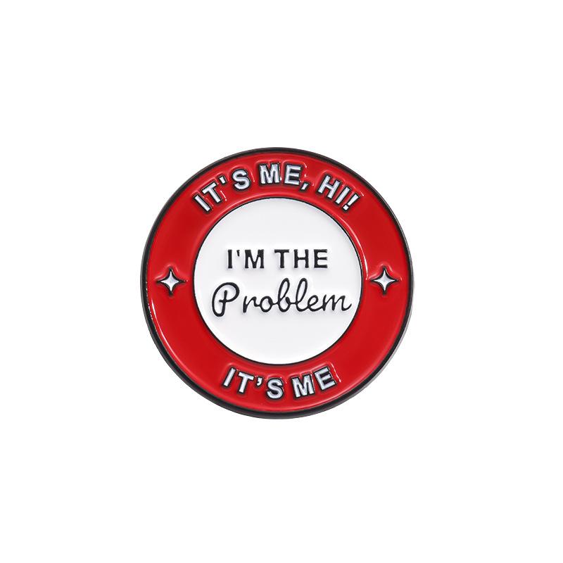 

Fashion Forward Geometric Round Letter Brooch Taylor Swift Inspired Colorful Enamel Alloy Pin Trendy Accessory For All