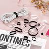 150/300Pcs Silicone Rubber Bands Rubber Bands Rings Cable Ties Strong Elastic Bands Non-Slip for Cord Wrapping Bag Wraps