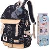 Asge Women's Fashion School Bag Kawaii Printing Backpack Girls Casual Waterproof Backpack School Teenager Daypack