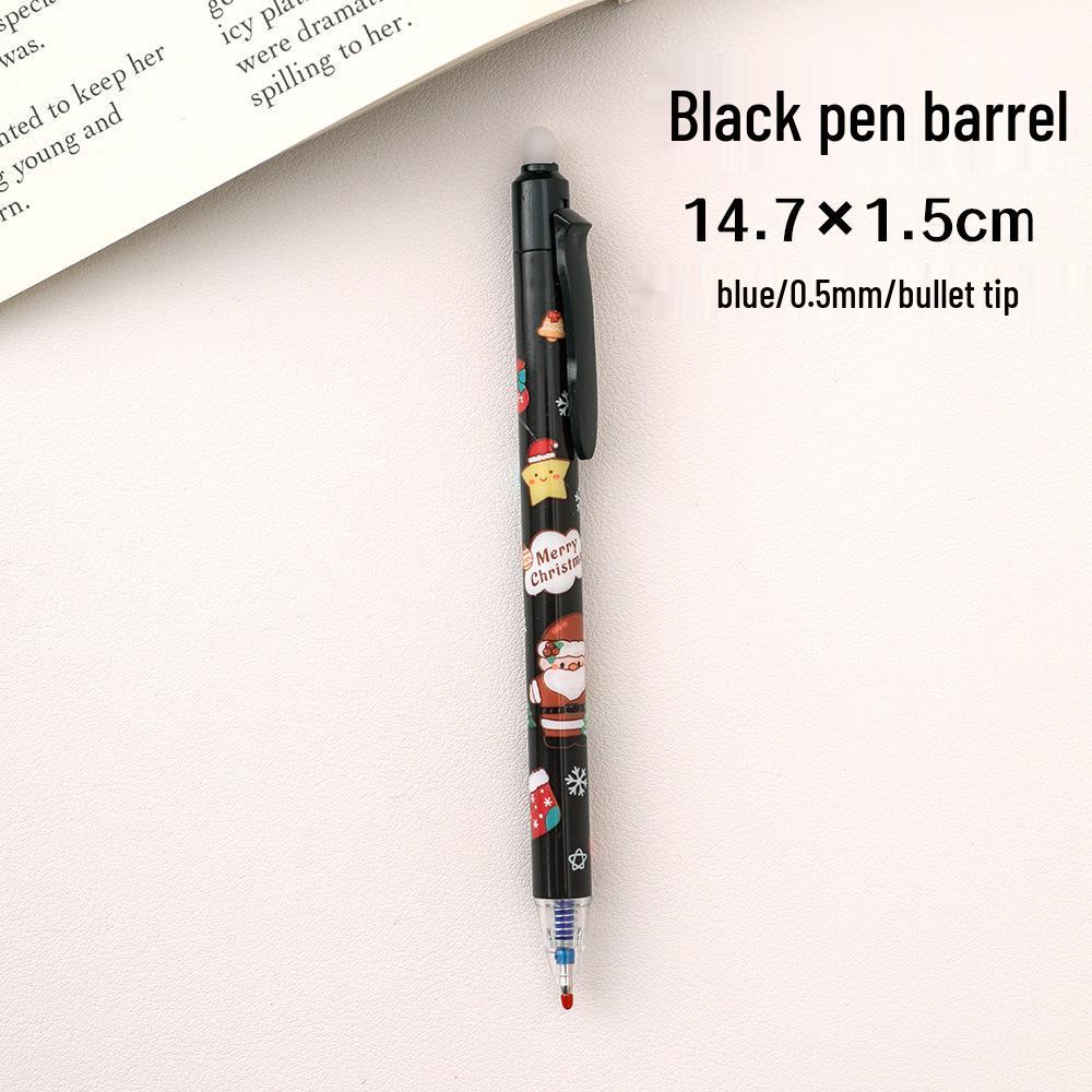Bolígrafo Festivo Mágico Borrable de Punta Bala con Mecanismo de Pulsación – Regalo de Papelería Navideña para Estudiantes de Alto Valor
