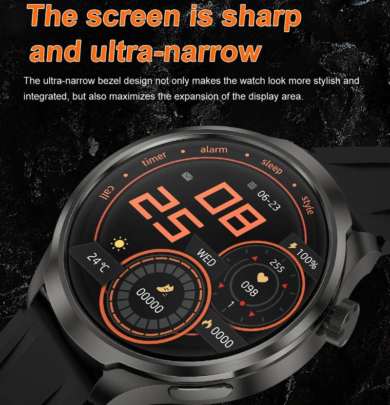 2025 Nové GPS Sportovní NFC Módní Chytré hodinky Pánské 1.85 "AMOLED Displej Srdeční frekvence Krevní tlak Zdraví Chytré hodinky Pro IOS