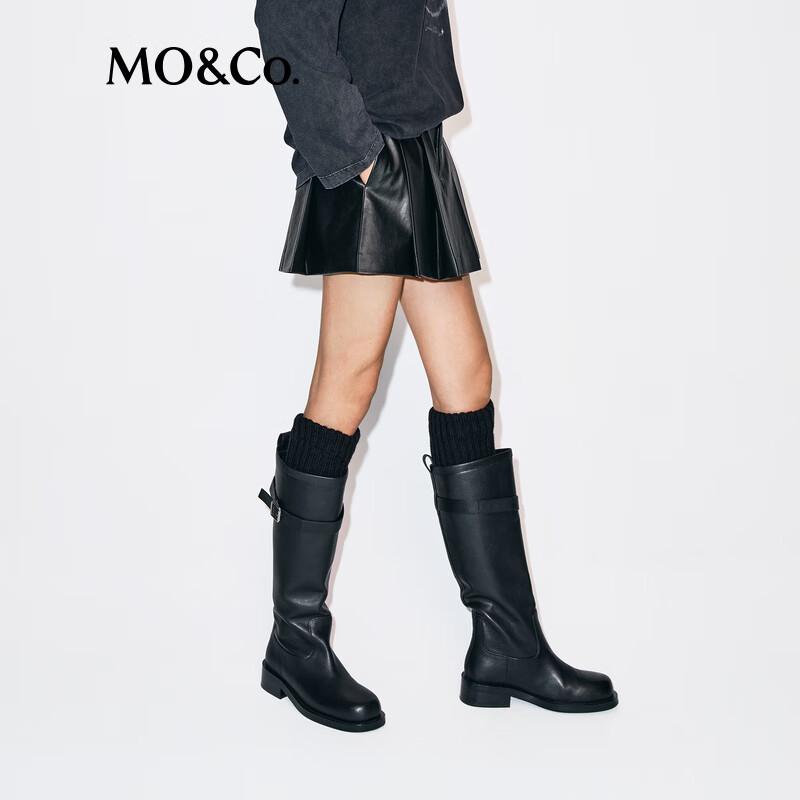 MO&Co. Low-Waist PU Skort
