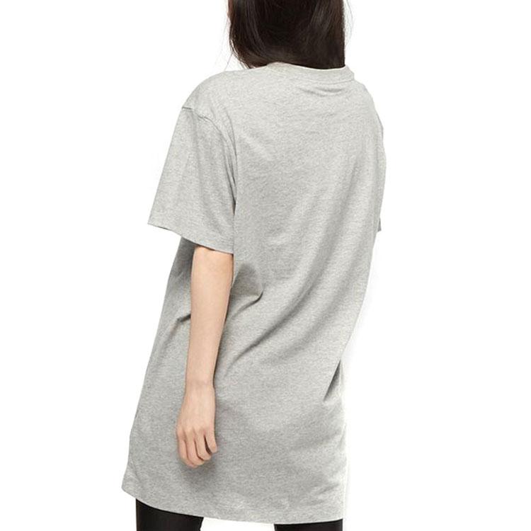 Nike Embroidered Swoosh Logo Short Sleeve Dress Women Dress Grey CJ2242-063