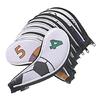 9pcs Golf Iron Head Protective Cover with Zipper Waterproof Golf Iron Head Cover Golf Accessories Gift for Golfers