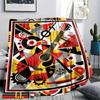 Guitar Geometry Print Flannel Blanket, High Quality Comfortable for All Seasons, Home Decor, Warmth and Comfort, Perfect for Christmas Gifts57