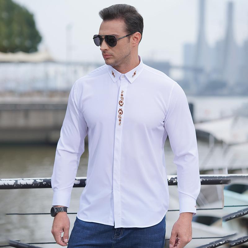 Мужские рубашки с длинным рукавом больших размеров — фото 6