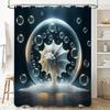 Whimsical Seashell Shower CurtainBath Decor for a Nautical Theme Waterproof Fabric with Bubble Print Perfect Gift for Beach Love