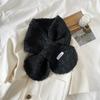 Korean ins simple soft waxy plush cross scarf women's versatile skin-friendly small scarf autumn and winter student warm scarf