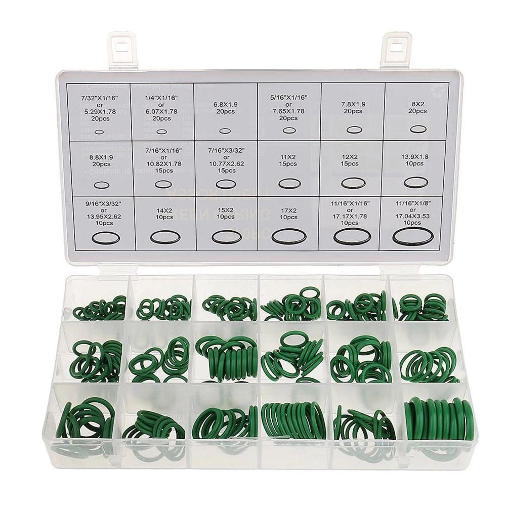 270Pcs 18 Sizes O-Ring Seals Assortment Kit Air Conditioning Compressor Seals  Refrigerant System