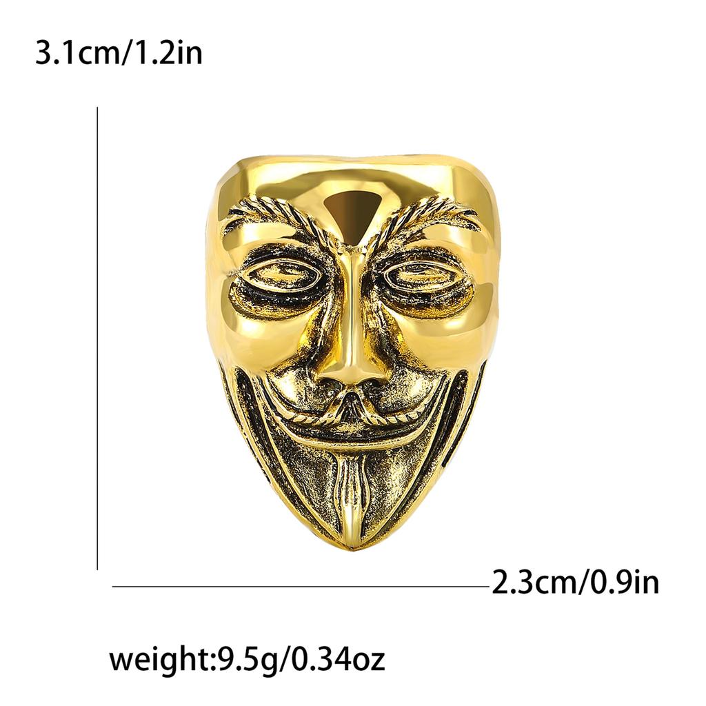 Enkel och mångsidig Kreativ Legering Galvaniserad Cirkusclownmask Brosch Nischad Design Herr- och Damkläder Corsage Smyckesnål