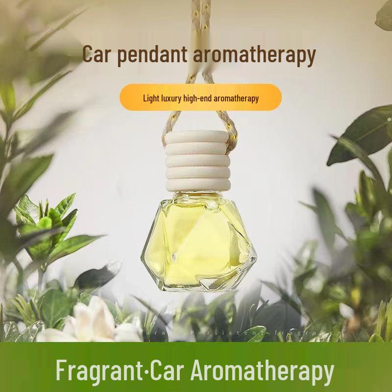 Round Hanging Wooden Bead Car Air Freshener: Long-Lasting High-End Fragrance and Odor Eliminator for Car Interiors