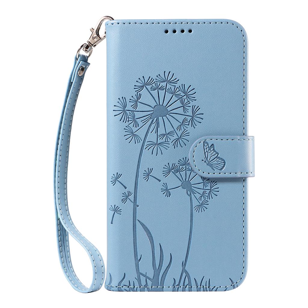 For Motorola Moto G56 5G Leather Wallet Case with Strap Dandelion Imprint Phone Stand Cover