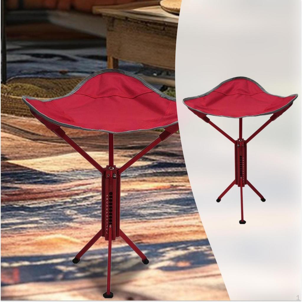 Camping Stool Fishing Tripod Foot Rest Compact Small Foldable Chair Slacker for Picnic Walking