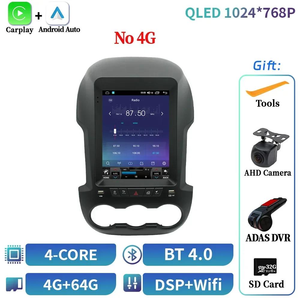9.7inch Android 14 For Ford Ranger 2012-2015 Car Radio Wireless Bluetooth Carplay Player Navigation 4G GPS Touch Screen Stereo
