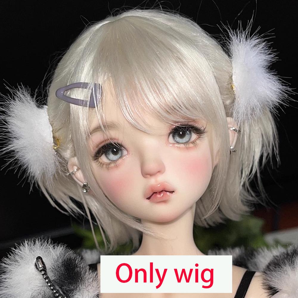 

Парик для кук BJD SD 1/4, мягкий мохер, челка-жгутик, длинные косы, накидка-волосы, парик 40 см, аксессуары для кукол BJD, короткие волосы 7-8 дюймов for 18-19cm head