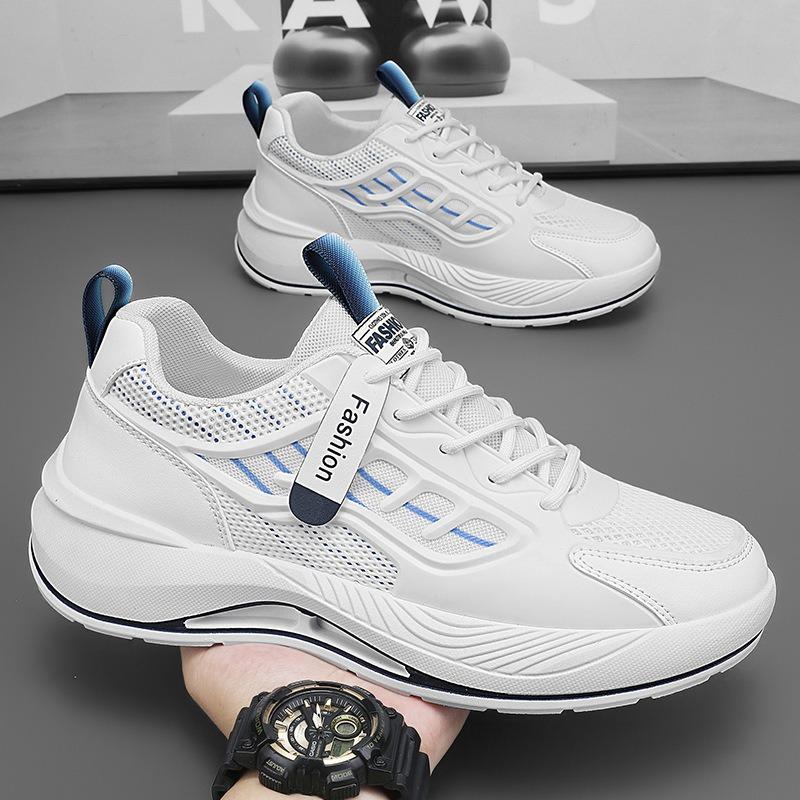Men's shoes spring new breathable mesh little white shoes men's trend versatile platform sports shoes casual dad shoes men