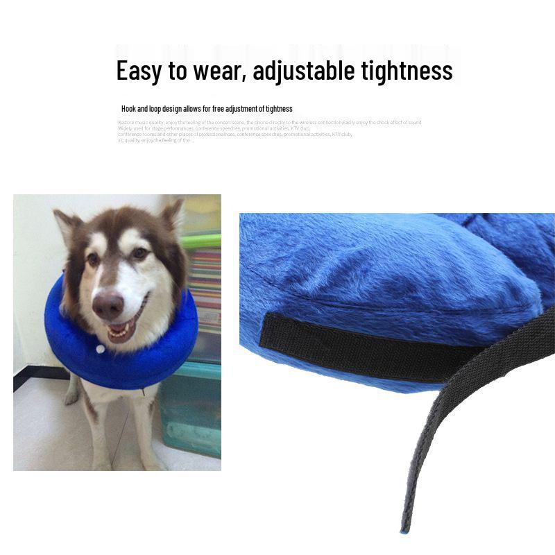Pet PVC Inflatable Anti-Bite Elizabeth Neck Collar for Cats and Dogs