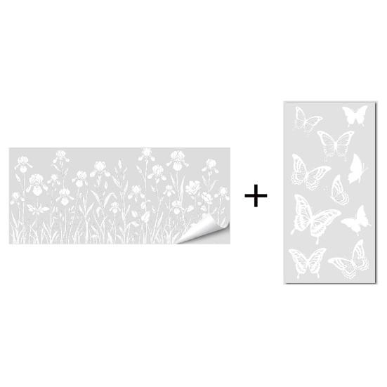 2Pcs Static Glass Sticker Glue-Free Electrostatic Window Clings Double Side Waterproof Window Decors for Glass Doors