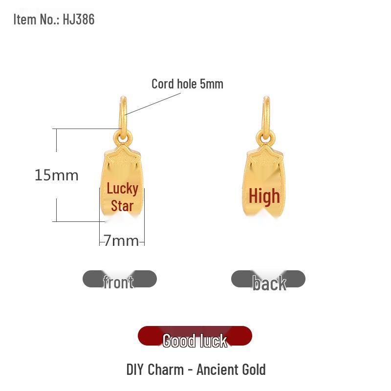 Ancient Gold Cloisonné Ethnic Charm Spacer Beads Pendant for DIY Bracelet Mala Accessories