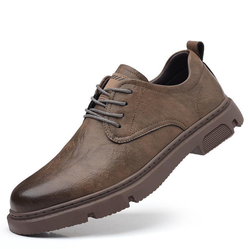 Men's Shoes New Men's Business Casual Leather Shoes Genuine Leather Tooling Shoes Trendy Fashion Board Shoes
