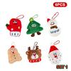 Kawaii Christmas Plush Keychain Christmas Tree Deer Hanging Ornaments Christmas Gift Schoolbag Keychain Bag Pendant Kids Gift