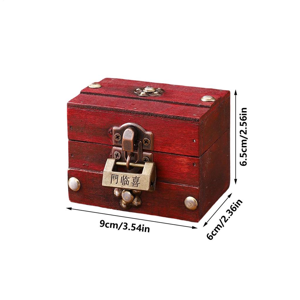 Wood Chest Antique Keepsake Storage Organizer Jewelry Storing Storage Organizer For Bedroom Tabletop Nightstand Dresser Vanity